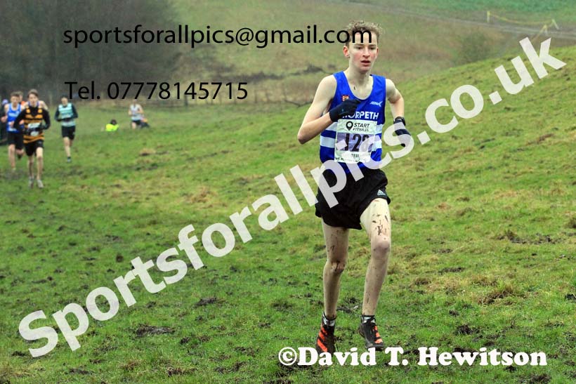 Mens under-17s 2022 North Eastern Harrier League, Thornley Farm, Peterlee, County Durham. Photo: David T. Hewitson/Sports for All Pics